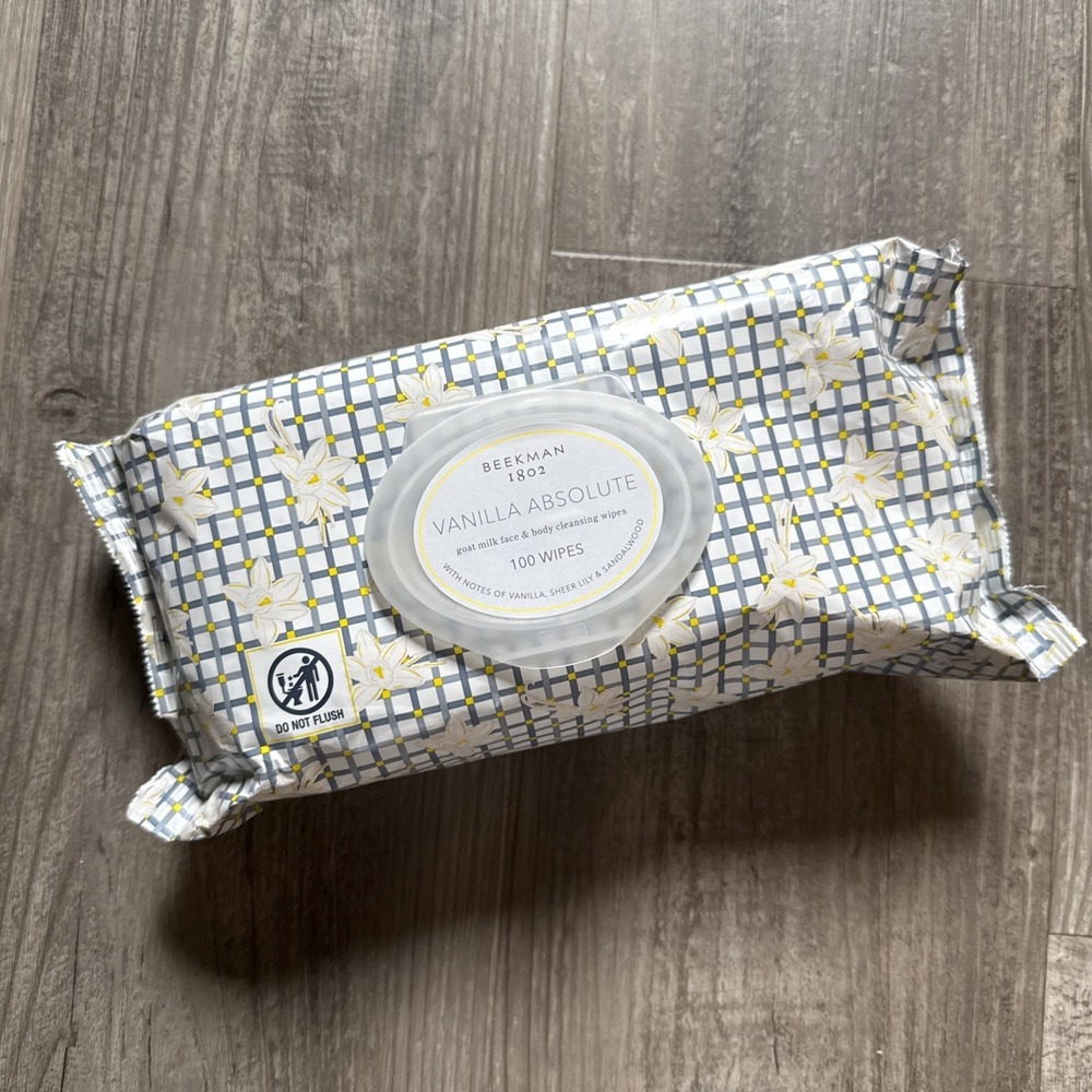 Beekman 1802 Vanilla Absolute Goat Milk Face Cleansing Wipes 100 Ct  (NEW)